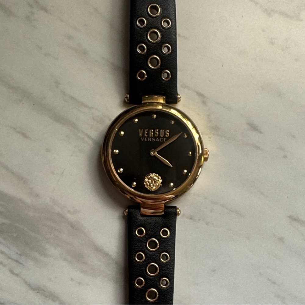 Versus Versace - Los Feliz Black and Gold Watch - Picture 2 of 3
